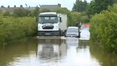 Croston during the flooding