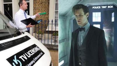 TV licensing van and Matt Smith