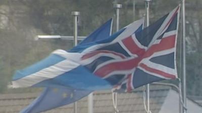 Scottish and UK flags