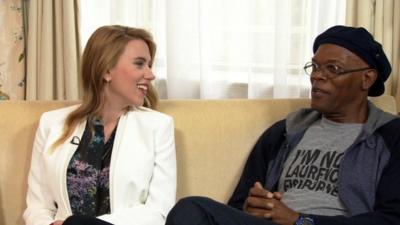 Scarlett Johannson and Samuel L Jackson