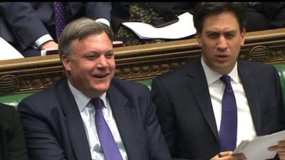 Ed Balls and Ed Miliband at PMQs