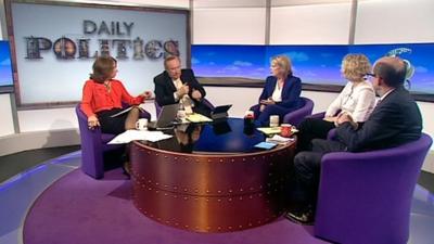 Jo Coburn, Andrew Neil, Anna Soubry, Emma Reynolds and Nick Robinson