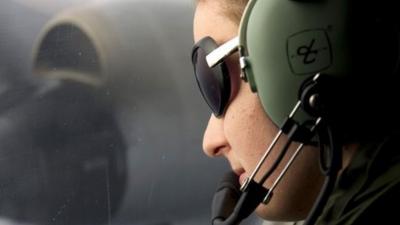 RNZAF officer on board a P-3K2 Orion