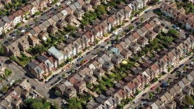 Rooftop view of houses