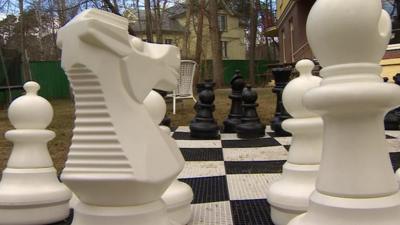 Giant chess pieces