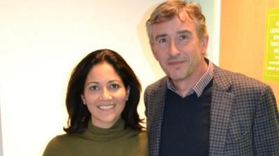 Mishal Husain and Steve Coogan