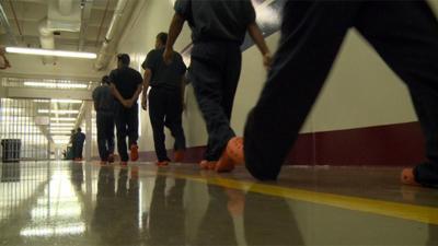 Undocumented immigrants detained at Stewart Detention Center in Georgia.