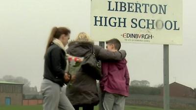 Tributes paid at Liberton High School in Edinburgh