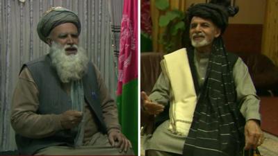 Abdul Rasul Sayaff and Ashraf Ghani Ahmadzai