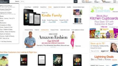 Amazon homepage