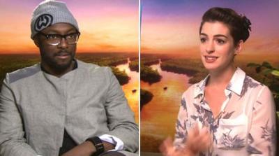 will.i.am and Anne Hathaway