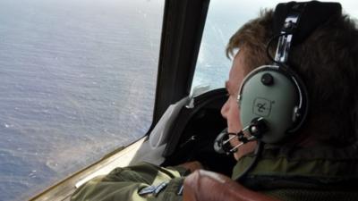 This photo taken on April 1, 2014 shows Royal New Zealand Air Force (RNZAF) P3 Orion Rescue Flight 795