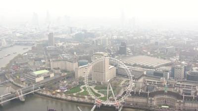 Haze in central London