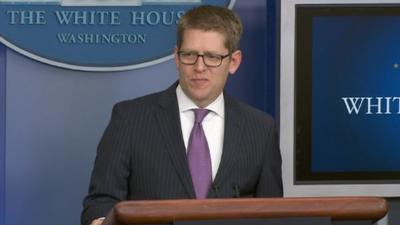 Jay Carney at the White House 3 April 2014