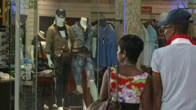 Shop window in South Africa