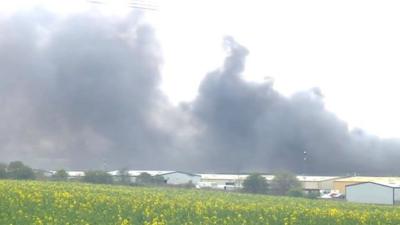 Wellingborough recycling centre fire