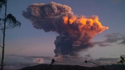 The Tungurahua volcano in Ecuador