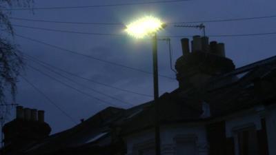 The new street lamps in Hounslow