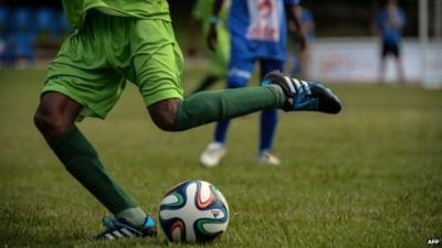 Player takes part in Street Child World Cup