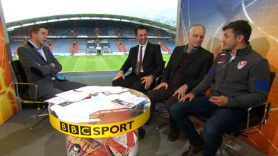 BBC Sport's Mark Chapman is joined by Paul Sculthorpe, Brian Noble and Jon Wilkin to discuss St Helens' dramatic 17-16 Challenge Cup fourth round victory at Huddersfield.