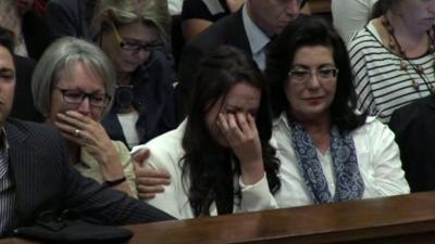 Family of Oscar Pistorius in tears