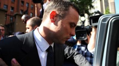 Oscar Pistorius leaves court