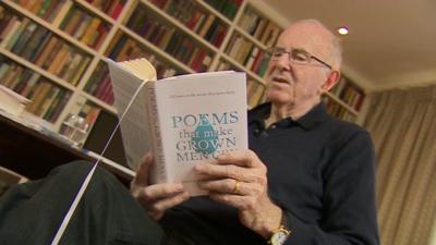 Clive James with book of poetry