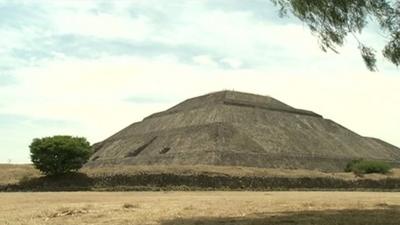 The Pyramid of the Sun in Mexico