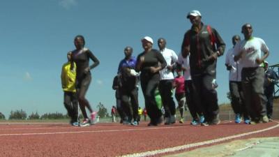 Runners on track