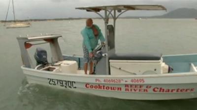 Man on boat in Cooktown