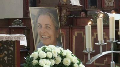 A picture of Anja Niedringhaus was displayed in church