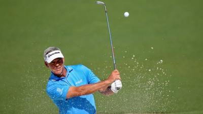 Darren Clarke in action at The Masters