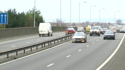 Cars on a motorway