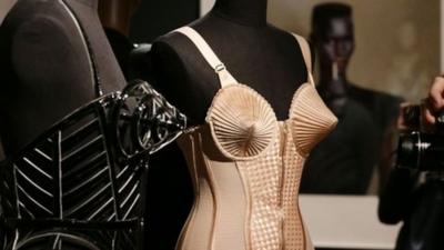 A pair of corsets from the Jean Paul Gaultier exhibition