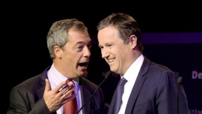 Nigel Farage and Nicolas Dupont-Aignan