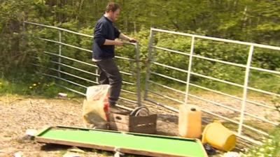 Fly-tipping at Harvel House Farm