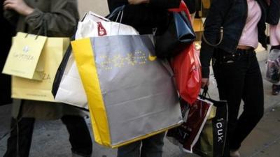 Shoppers in Oxford Street