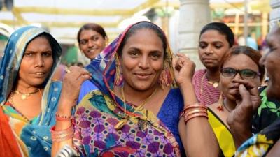 Indian Transgender residents pose for a photograph