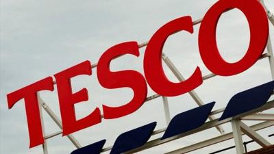 Tesco store sign