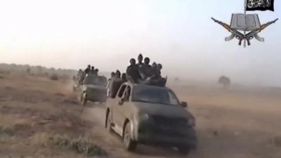 Boko Haram fighters in promotional video