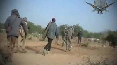 Boko Haram members with weapons