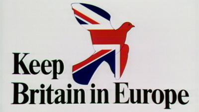 "Keep Britain in Europe" slogan from the "Yes" campaign in the 1975 EEC referendum