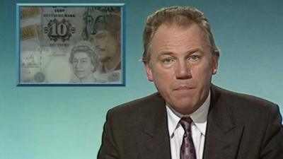 Peter Sissons reports the news that Britain is to join the ERM