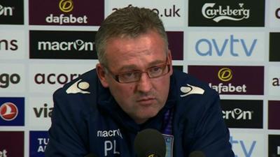 Paul Lambert on his "intention" to remain at Aston Villa