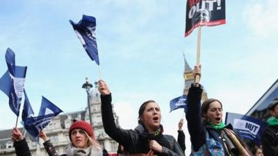 Teachers on strike in March