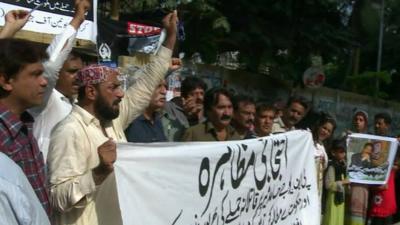 Protest over shooting of Hamid Mir
