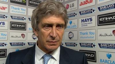 Manchester City boss Manuel Pellegrini wants to keep winning and put pressure on Premier League leaders Liverpool.