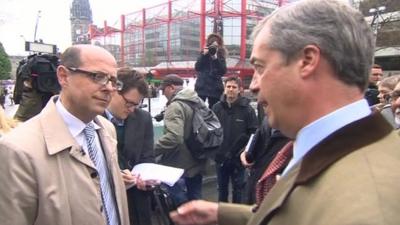 Nick Robinson with Nigel Farage