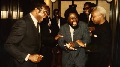 Robert Mugabe and Wilf Mbanga