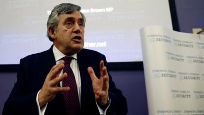 Gordon Brown at Glasgow University